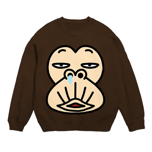 イラッとお猿さん　アップ Crew Neck Sweatshirt