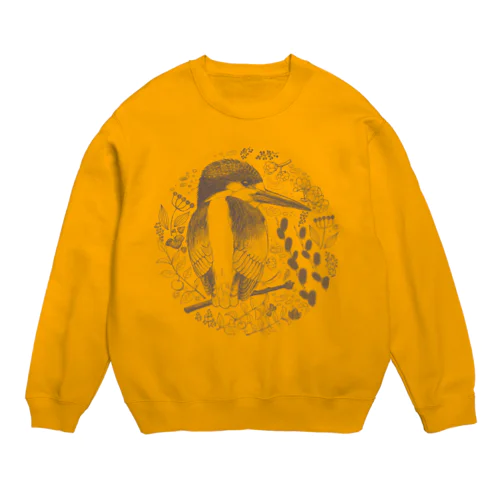 見返りカワセミ Crew Neck Sweatshirt