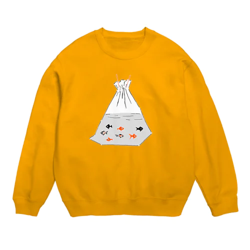祭りデザイン「金魚すくい」 Crew Neck Sweatshirt