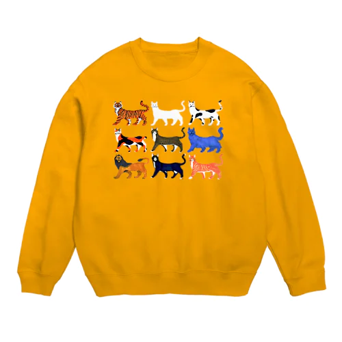 ネコたち Crew Neck Sweatshirt