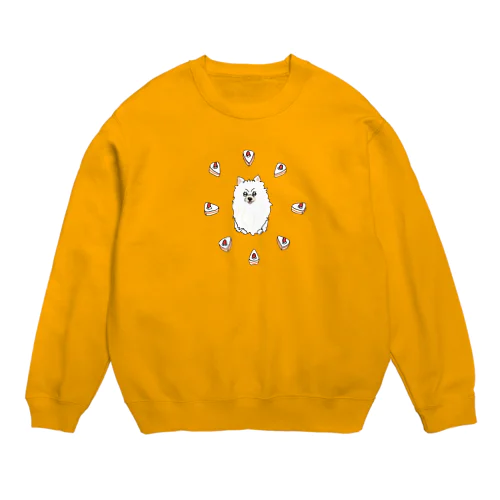 a pomeranian / shortcake Crew Neck Sweatshirt