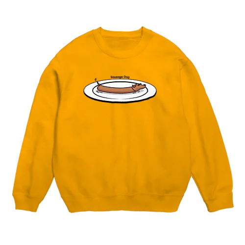 お皿の上のソーセージドッグ Crew Neck Sweatshirt