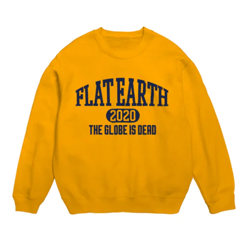 カレッジ風(ネイビー)　フラットアース FLATEARTH Crew Neck Sweatshirt