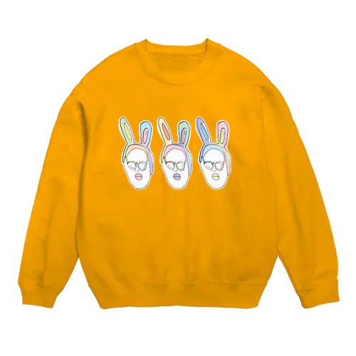 小林うさぎ三連 Crew Neck Sweatshirt