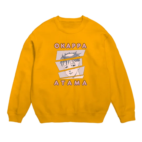 おかっぱ頭 Crew Neck Sweatshirt