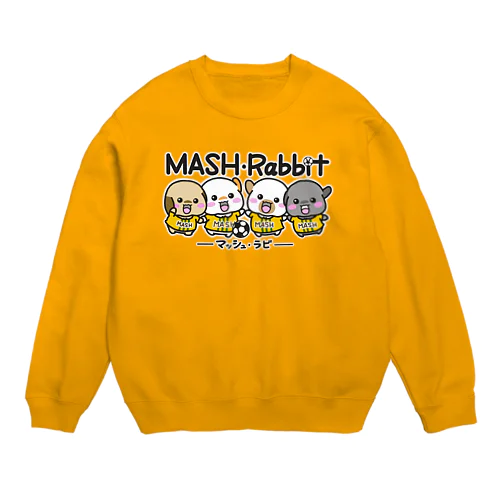 マッシュ・ラビ(黄・サッカー) Crew Neck Sweatshirt