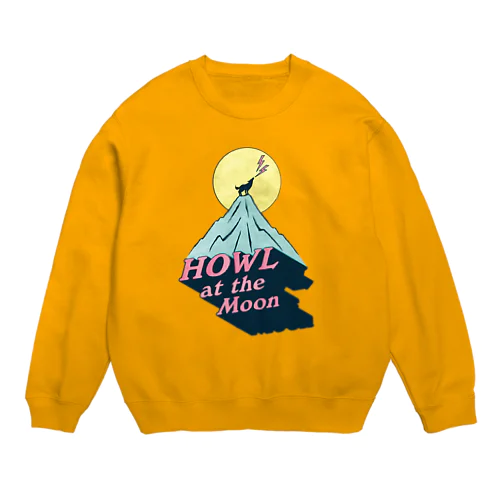 🌕月に吠える🐺（HOWL at the Moon） Crew Neck Sweatshirt