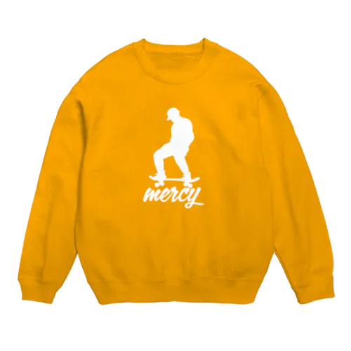 marcy B-1 白×白 Crew Neck Sweatshirt