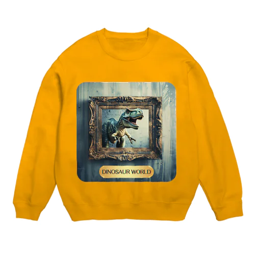 飛び出す恐竜　－　dinosaur that pops out　－ Crew Neck Sweatshirt