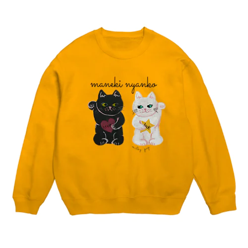 まねきにゃんこ Crew Neck Sweatshirt