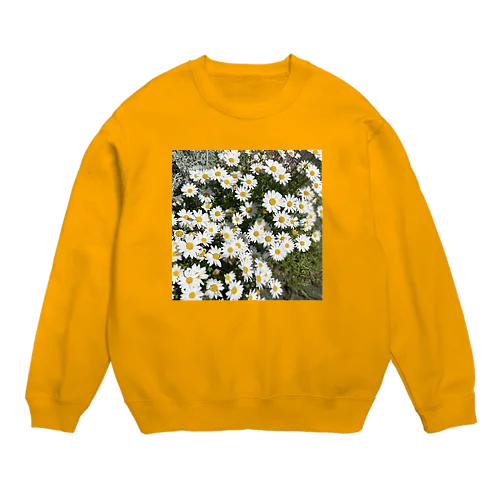 白い花 Crew Neck Sweatshirt