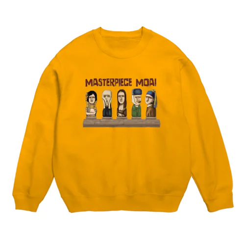 名画のモアイたち Crew Neck Sweatshirt