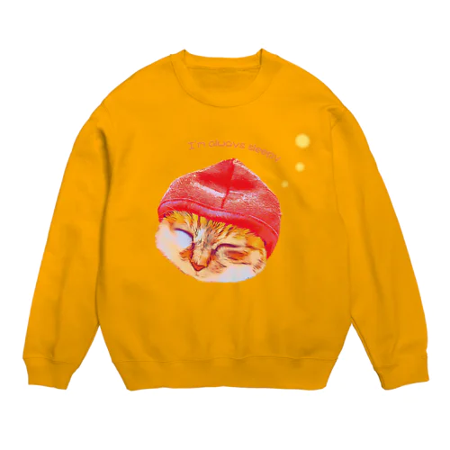 sleepy cat Crew Neck Sweatshirt