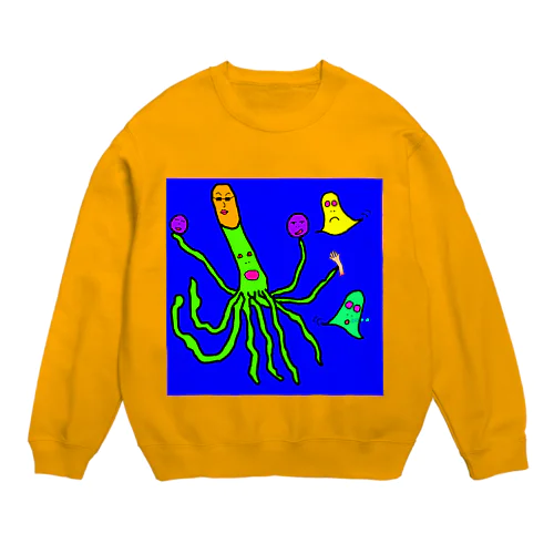 手が多い系の生物の絵 Crew Neck Sweatshirt