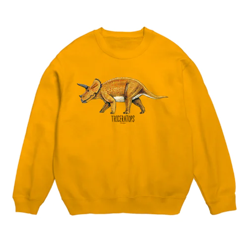 トリケラトプス Crew Neck Sweatshirt