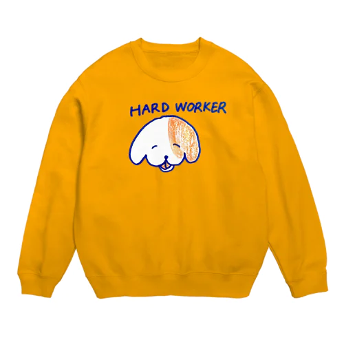 青とオレンジの世界　ハードワーカー Crew Neck Sweatshirt