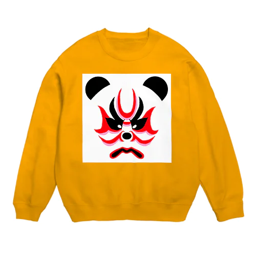 隈取りパンダ Crew Neck Sweatshirt