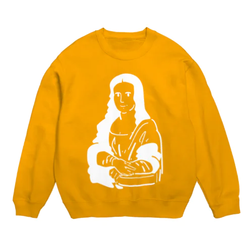 モナリザ【白プリント】 Crew Neck Sweatshirt