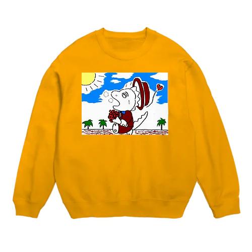 走れ恐竜君 Crew Neck Sweatshirt