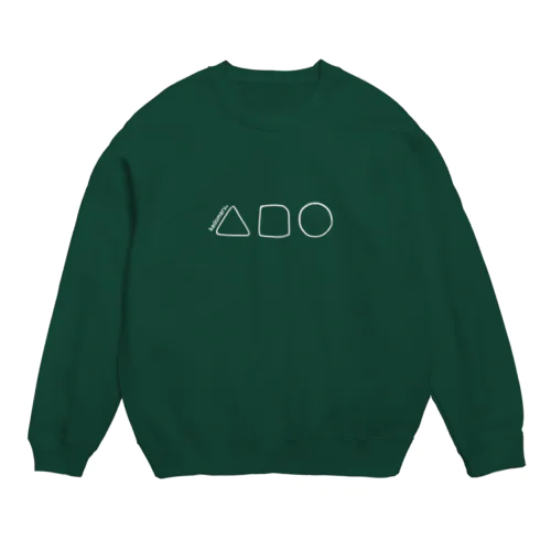 かどまる。さんかくしかくまる。 Crew Neck Sweatshirt