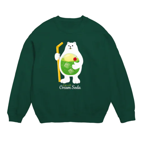 シロクマのクリームソーダのある暮らし Crew Neck Sweatshirt