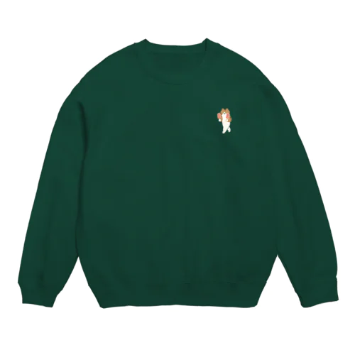 【小】いちごアイスをあざとく運ぶねこ Crew Neck Sweatshirt