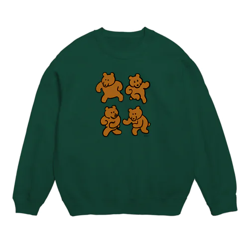 クマたち Crew Neck Sweatshirt