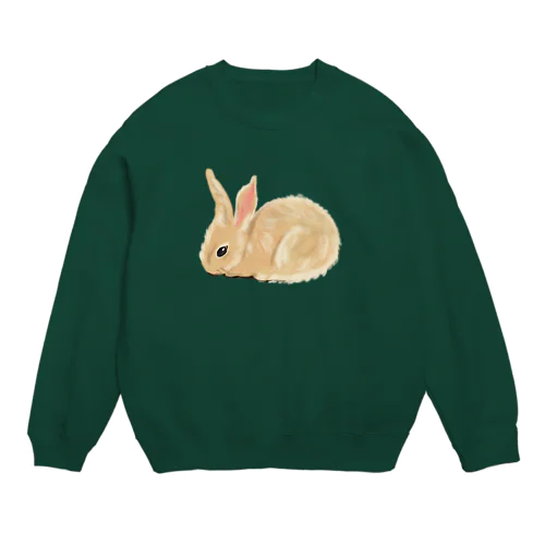 もふもふウサギ Crew Neck Sweatshirt