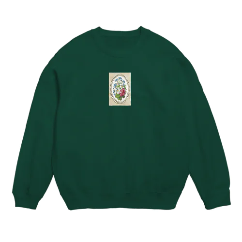 花の飾り　 Crew Neck Sweatshirt