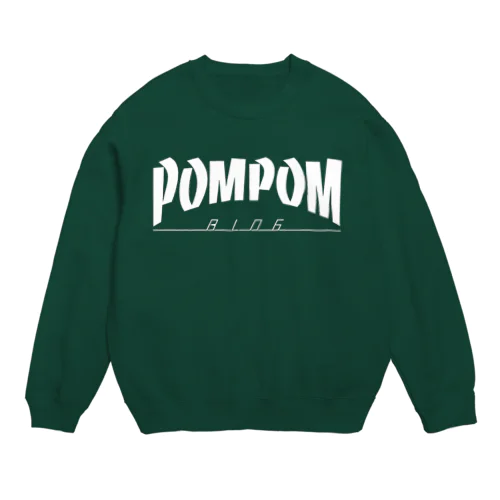 Thrasher Pom Pom Blog Logo（white） Crew Neck Sweatshirt