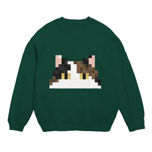 ドット三毛猫 Crew Neck Sweatshirt