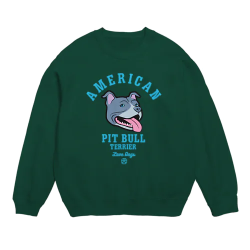 Love❤️Dogs（アメリカンピットブルテリア・青鼻） Crew Neck Sweatshirt