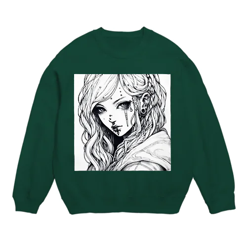 ピアス女子 Crew Neck Sweatshirt