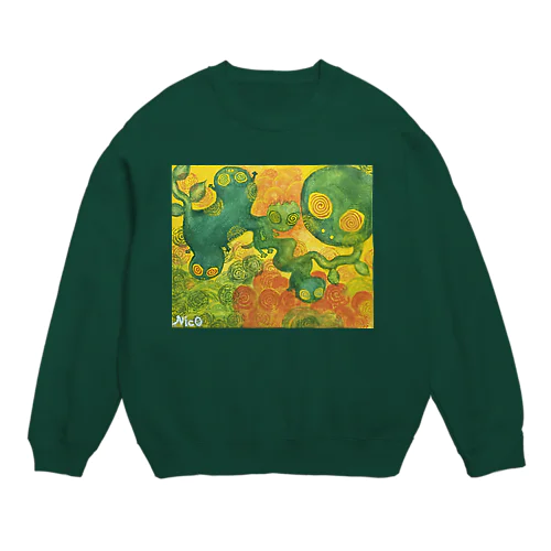 ぐるぐるめのばけもん Crew Neck Sweatshirt