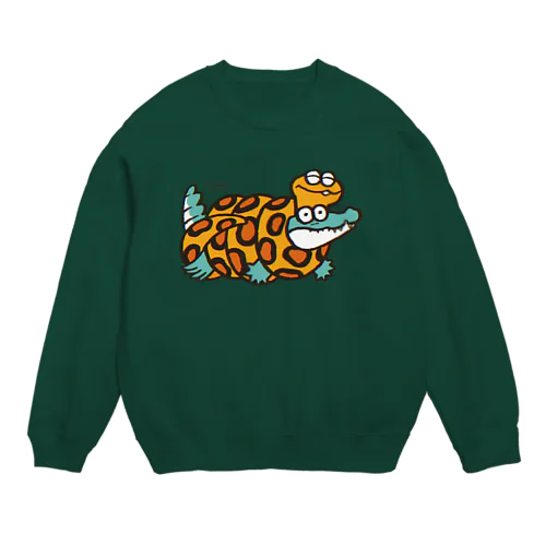 ワニの隣人ヘビ Crew Neck Sweatshirt