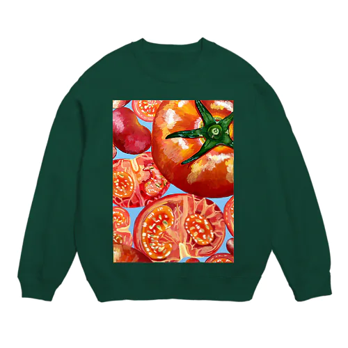 トマトいっぱい Crew Neck Sweatshirt