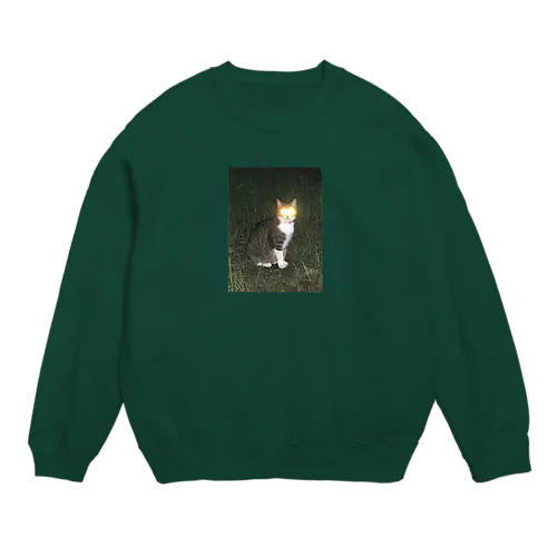 実家の猫です。 Crew Neck Sweatshirt