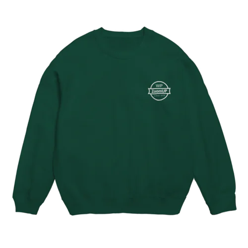 WP ZoomUP シンプル 白ロゴ Crew Neck Sweatshirt