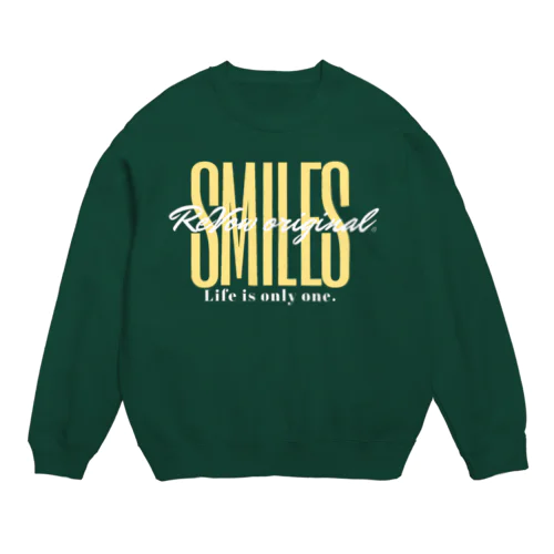 SMILES yellow Crew Neck Sweatshirt