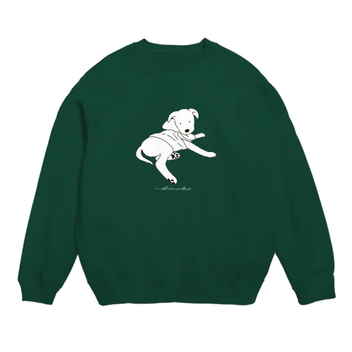 こいぬ　白地 Crew Neck Sweatshirt