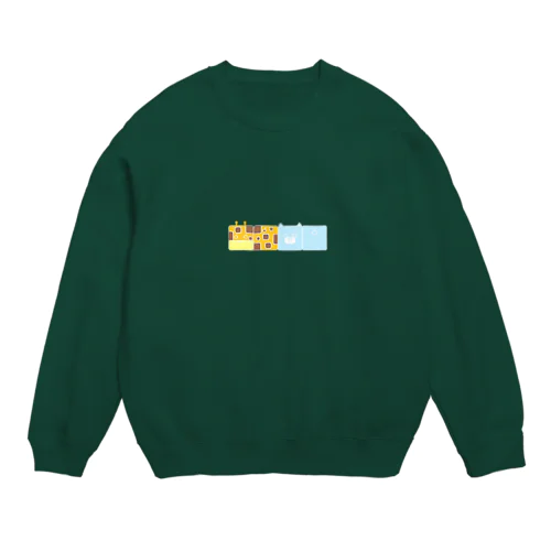 Animals box(きりん、しろくま) Crew Neck Sweatshirt