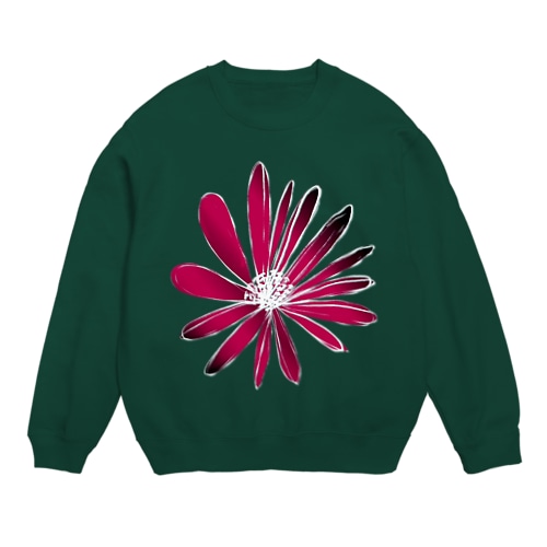 RED FLOWER Crew Neck Sweatshirt