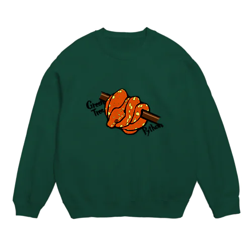 グリーンパイソン（レッド） Crew Neck Sweatshirt