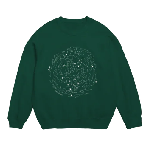 星座早見盤　黒地用 Crew Neck Sweatshirt