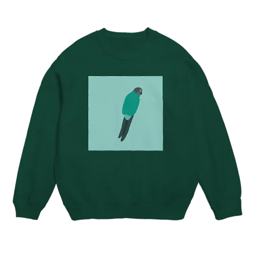 ウロコインコの後ろ姿 Crew Neck Sweatshirt