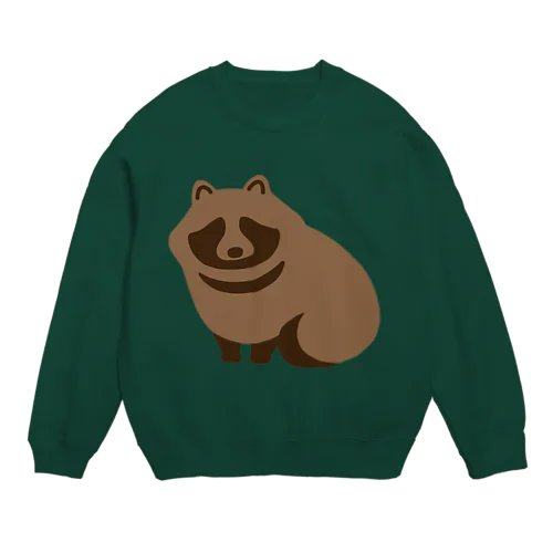 おすわりたぬきくん Crew Neck Sweatshirt