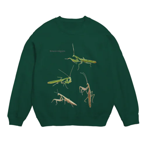 ウスバカマキリ（背景透過ver） Crew Neck Sweatshirt