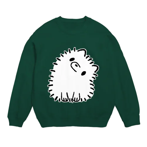 こくびをかしげるポメちゃん Crew Neck Sweatshirt