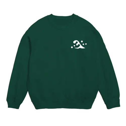 斎藤道三/二頭立浪/ホワイト Crew Neck Sweatshirt