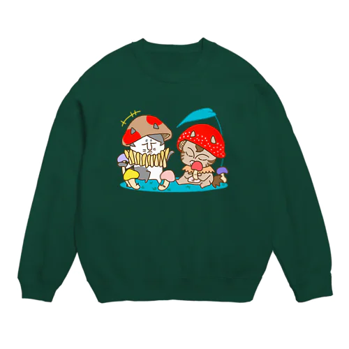 お悟り猫姉妹 胞子よ届け Crew Neck Sweatshirt